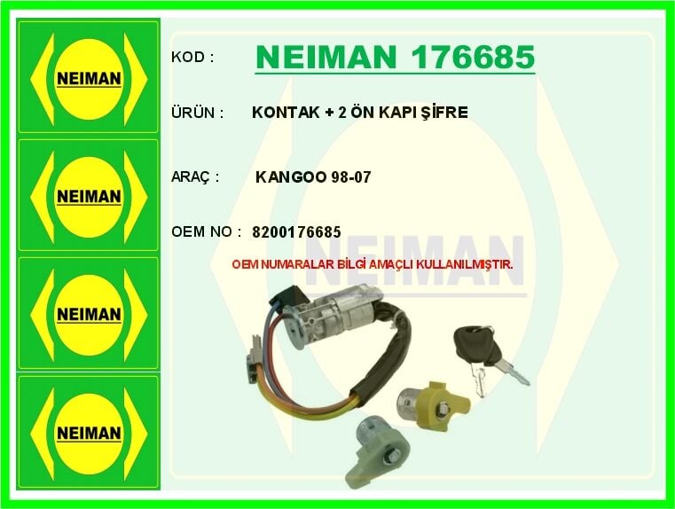 KONTAK 2 ÖN KAPI ŞİFRE KANGOO 98-07