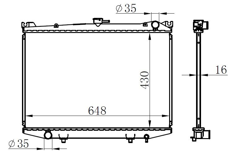 RADYATOR BRAZİNG MT 428X672X16 D21 2.3D/2.5D 62988