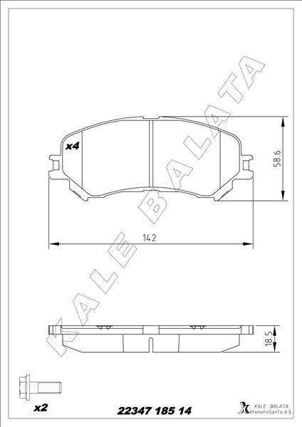 ÖN FREN BALATASI RENAULT MEGANE IV 15> SCENIC IV 16> TALISMAN 15> ESPACE V 15> 1.2TCe 1.3TCe 1.5dCi 1.6dCi