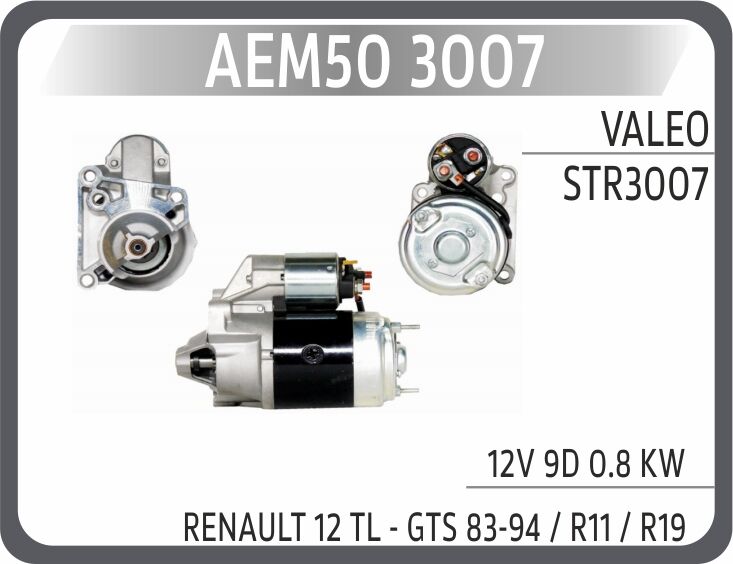 MARS MOTORU STR3007 12V 9 DIS 0.8KW VALEO TIP R9-R11-GT