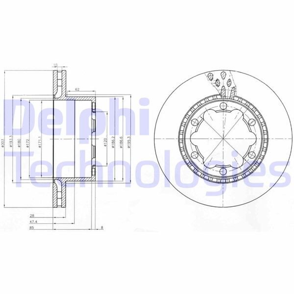 FREN DISKI ARKA MERCEDES SPRINTER B906 B907 . VW CRAFTER 30-35-50 CIFT TEKER