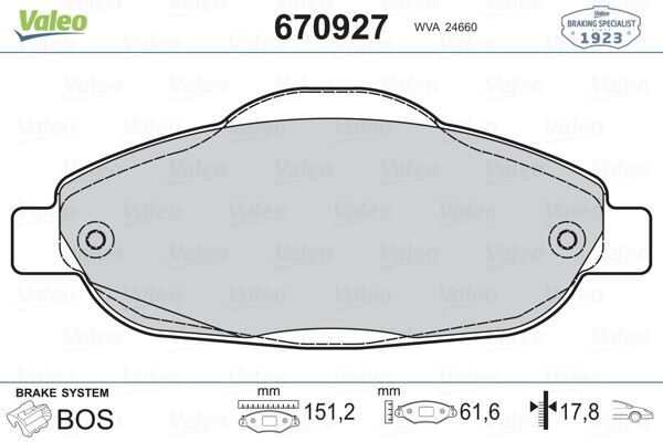 ÖN BALATA P308 1.4 1.6 HDİ 2.0 HDİ 07> P308 SW 07> P308 CC 1.6 HDİ 09> P3008 13> 1.6 HDI-VTI