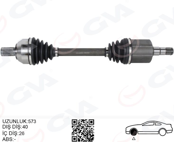 ÖN AKS KOMPLE SOL VOLVO S60 II 15> V60 I 15> V70 III 15> D2-T3-T4 OTOM. SANZIMAN 8 VITES