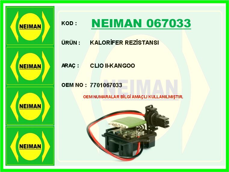 KALORİFER REZİSTANSI CLIO II-KANGOO