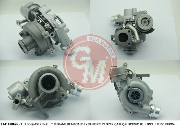TURBO ŞARJ RENAULT MEGANE III MEGANE IV FLUENCE DACIA DUSTER QASHQAI SCENİC III 1.5DCI 90 BG EURO6 2013>