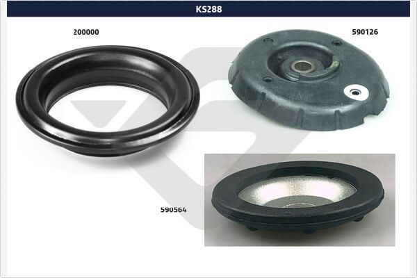 KS174 ÖN AMORTİSÖR TAKOZU RULMANI KOMPLE KİTİ P208-P2008-P301-C-ELYSEE 12 > C3 II-C3 PICASSO-DS3 10 >
