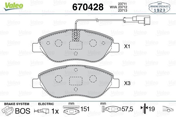 ÖN FREN BALATASI FİŞLİ FIAT BRAVO II 08>14 EGEA HB 15> ALFA ROMEO MITO 08>15 LANCIA DELTA III 08>14 1.3D MTJ 1.4TB 1.6D MTJ 1.9D MTJ 2.0D MTJ BÜYÜK TİP