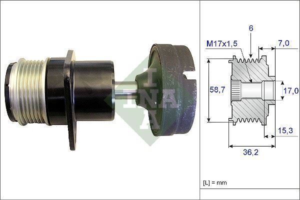 ALTERNATÖR ŞAFTI KASNAK FORD CONNECT-FOCUS 98> 1.8 TDCİ 1.8 TDCI-1.8 TD