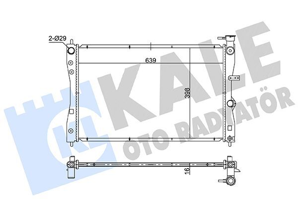 SU RADYATÖRÜ MITSUBISHI COLT VI COLT CZC VI 1.1 1.3 1.5 04<12 - SMART FORFOUR 1.1 1.3 05<06 MT BR AZING 639X398X16