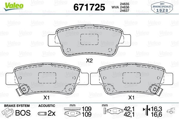 ARKA FREN BALATA HONDA CR-V 2.2L N22A CTDi dizel RE6 06-> / CR-V 2.0L R20 benzinli RE5 otomatik vite s 07-15 / CR-V 1.6L N16A2 RE6 İ-DTEC dizel 4x2 4x4 13->