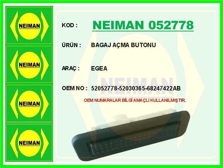 BAGAJ AÇMA DÜĞMESİ FIAT EGEA 16> JEEP RENEGADE 14>