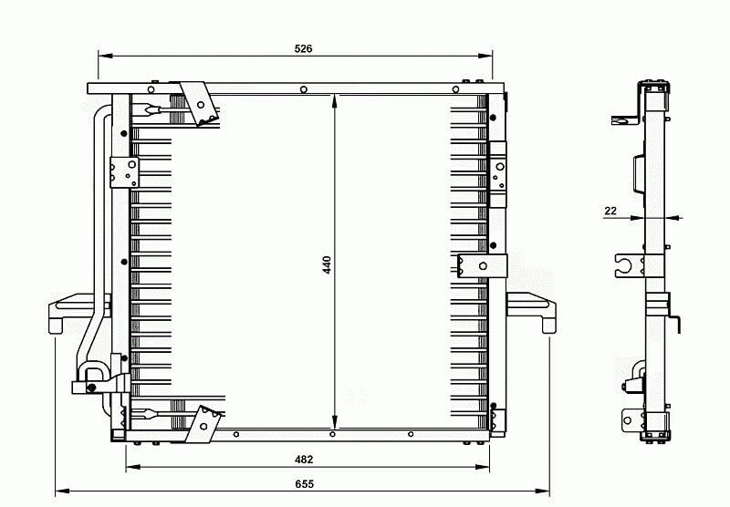 KLİMA KONDENSERİ BMW 3SERİSİ E36 90 > 483X468X20 OTO.-MEK.
