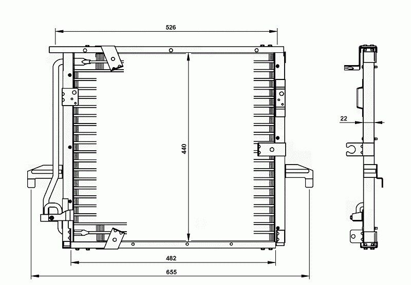 KLİMA KONDENSERİ BMW 3SERİSİ E36 90 > 483X468X20 OTO.-MEK.