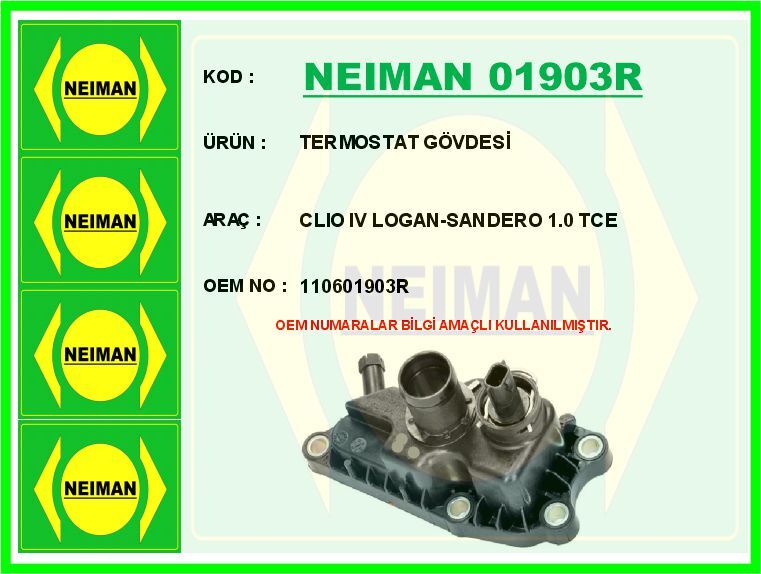 TERMOSTAT GÖVDESİ CLIO IV LOGAN-SANDERO 1.0 TCE