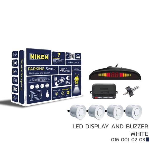 PARK SENSÖRÜ LED EKRAN SES İKAZLI BEYAZ 22MM