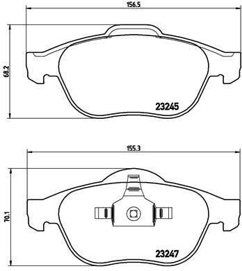 ÖN FREN BALATASI RENAULT SCENIC II 03> GRAND SCENIC II 03> 1.5dCi 1.6 1.9dCi 2.0 2.0dCi