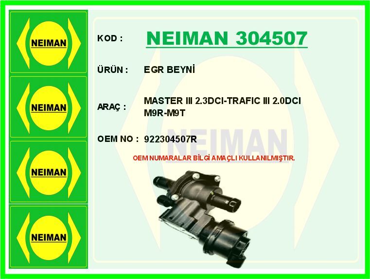 EGR BEYNİ MASTER III 2.3DCI-TRAFIC III 2.0DCI M9R-M9T