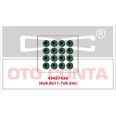 SUBAP LASTİĞİ VİTON 16 AD 6x8.8x12.2x9.7mm CLIO II-III 1.2 16V-1.5DCI-KNG 1.5 DCI-P106-P206-P307