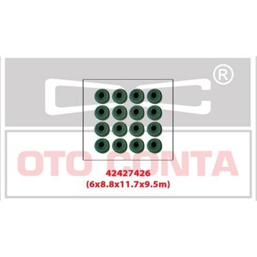 SUBAP LASTİĞİ VİTON 16 AD 6x8.8x12.2x9.7mm CLIO II-III 1.2 16V-1.5DCI-KNG 1.5 DCI-P106-P206-P307