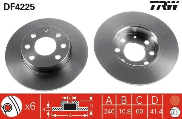 ÖN FREN AYNASI CORSA C 1.0-1.2 16V 01>11 240x11x4DL DOLU
