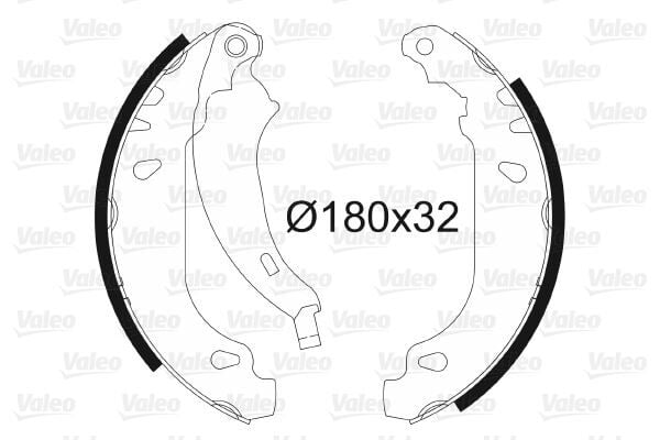 ARKA PABUÇ BALATA P206 1.4İ 1.6İ 1.4HDİ 1.9D 98 >02 > 206 1.4 1.4HDİ 09 > ABS SİZ ARAÇLAR 180x32