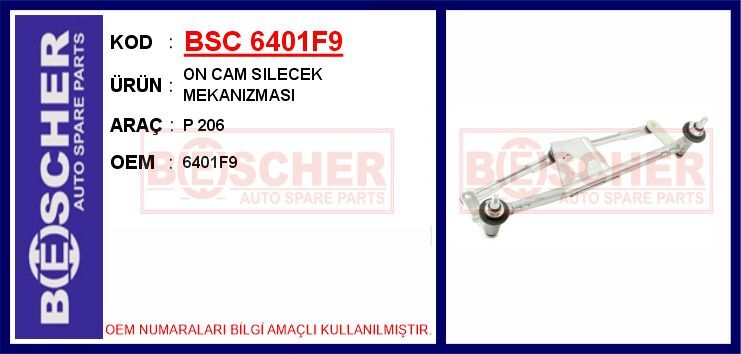 ON CAM SILECEK MEKANIZMASI P 206
