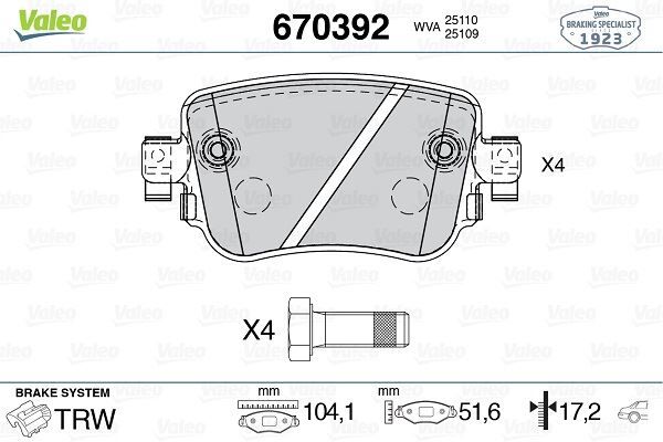 ARKA BALATA VW CADDY IV 2.0TDI 15 > CUUF-DFSF 104.1x17.2x51.6