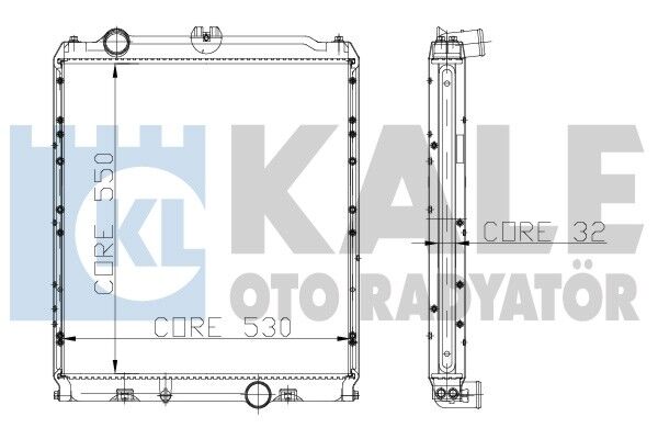 SU RADYATÖRÜ BRAZING VERSİYONU KL362660 MITSUBISHI CANTER 7.5T 2 SIRA CU PL SISTEM