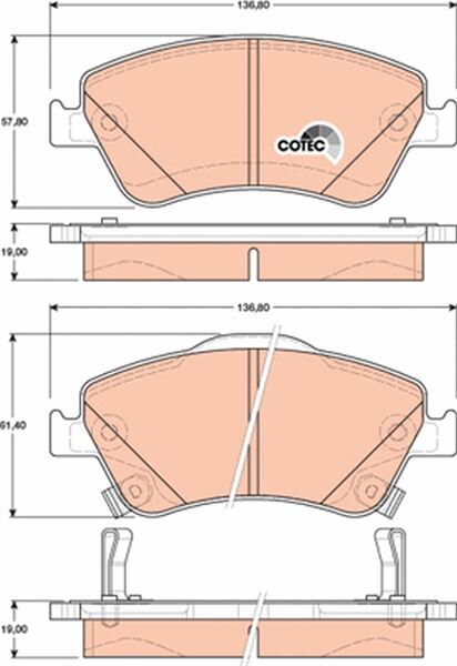 ÖN FREN BALATA TOYOTA AURIS. COROLLA 1.4L 1NDTV NDE150 D-4D dizel 07->