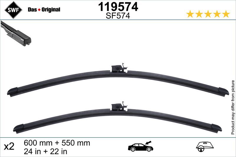 SILECEK SUPURGESI TAKIMI 600mm / 550mm MERCEDES W213 S213 C238 A238 C257