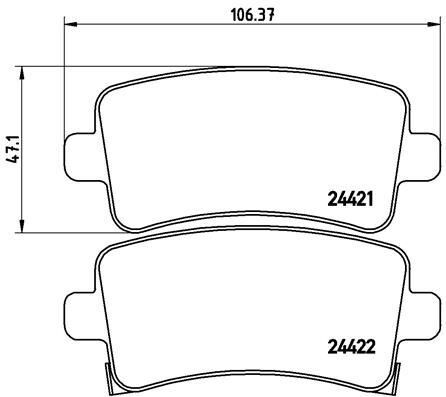 ARKA FREN BALATASI INSIGNIA A 08>17 SAAB 9.5 10> MALIBU 2.0D 2.4 12> 16 İNÇ JANT
