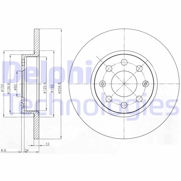 ÖN FREN AYNASI CORSA D 1.0 GRANDE PUNTO 1.2 257x12x10x4DL DOLU