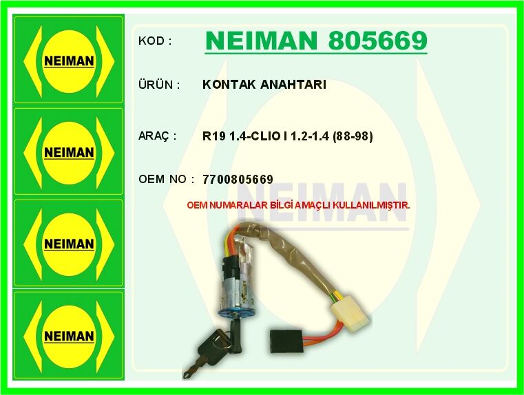 KONTAK ANAHTARI R19 1.4-CLIO I 1.2-1.4 88-98