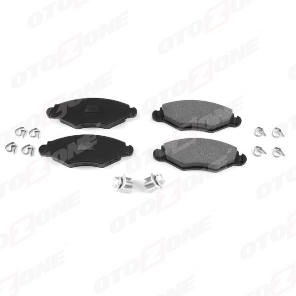 ÖN FREN BALATASI PEUGEOT P206 1.4 1.6 09/98> P306 1.4 1.6 5/93> KULAKLARI DELİKSİZ civata takı mlı