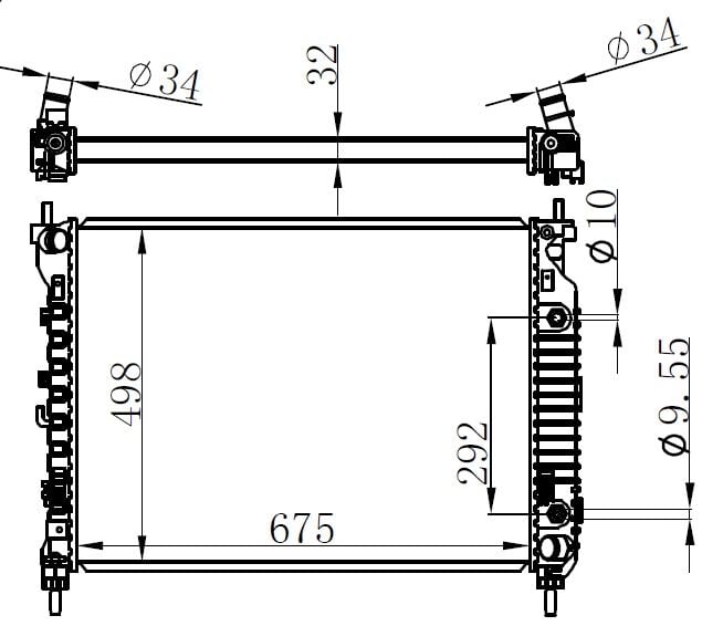 RADYATOR BRAZİNG AT 675X498X32 CAPTİVA 2.2 CDTI 2006 606256-42400244