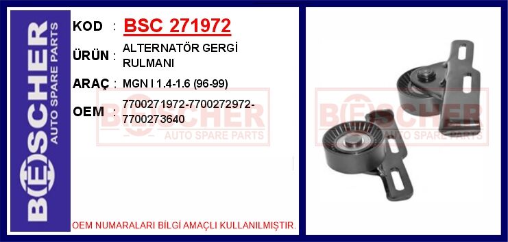 ALTERNATÖR GERGİ RULMANI MGN I 1.4-1.6 96-99