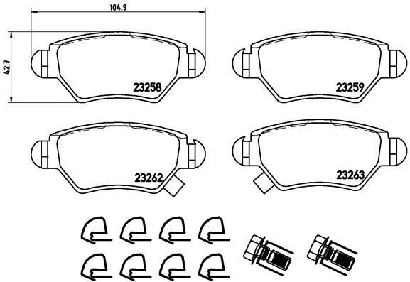 ARKA FREN DİSK BALATA ASTRA G 98>05 ZAFIRA A 98>05 CORSA C-COMBO C 03>09