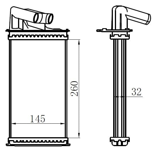 KALORİFER RADYATÖRÜ BRAZİNG LGN 260X156X32 OTO.-MEK.