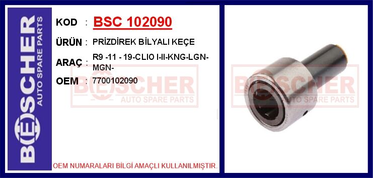 PRİZDİREK BİLYALI KEÇE R9 -11 - 19-CLIO I-II-KNG-LGN-MGN-