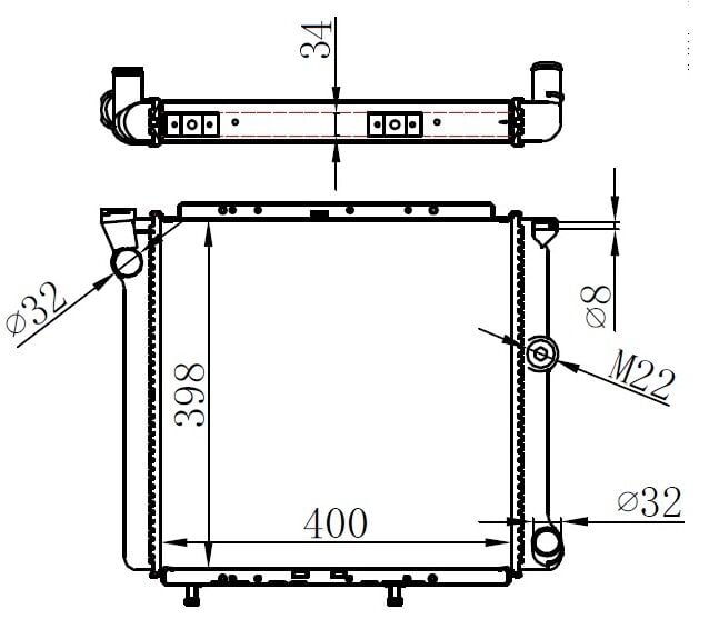 RADYATÖR EXP-R9-R11 360x370x18 ALÜMİNYUM