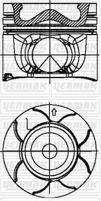PISTON SEGMAN Q86.0MM STD -MITSUBISHI 4N15 Euro6-L200 154 PS