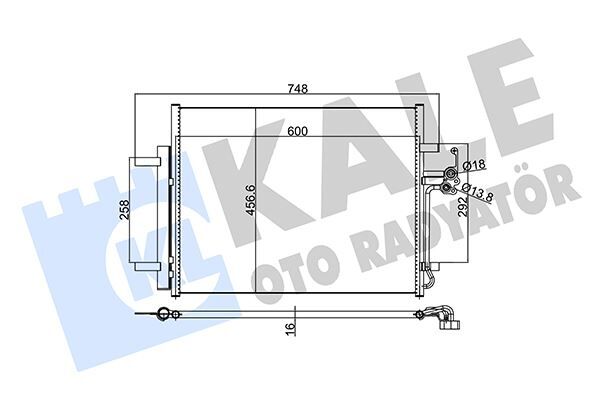 KLIMA RADYATORU MONDEO IV S MAX 07 /> GALAXY 1.6 / 1.8 / 2.0 / 2.0TDCI 07 /> LANDROVER FREELANDER 2 .2T GENİŞLİK: 457MM. UZUNLUK: 600MM