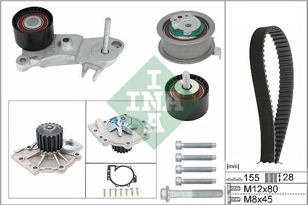 TRIGER SETI KİT DEVİRDAİMLI VOLVO S60 13>15> S80 -S90 II 16> V40 V60 V90 16> XC60 13>XC90 14> V70 III 15>