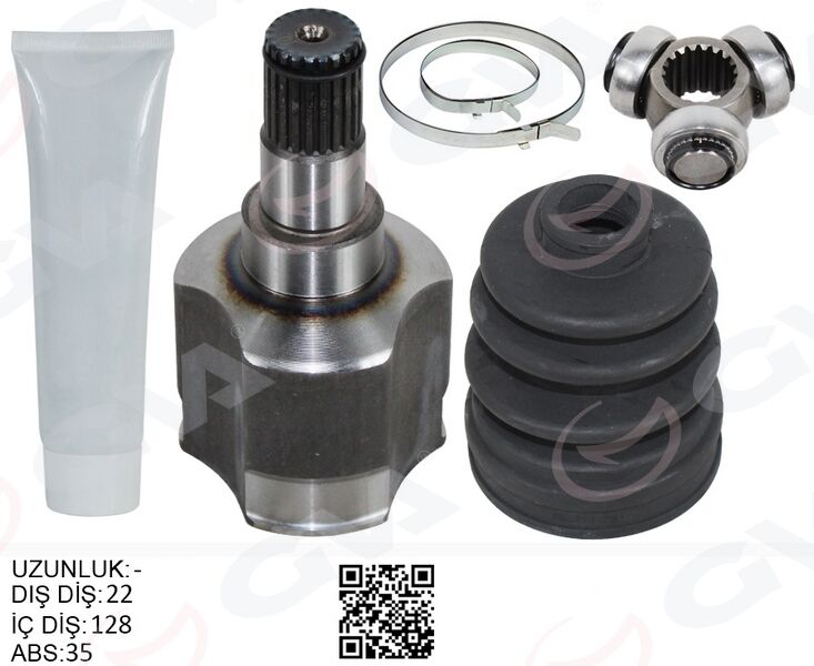 İÇ AKS KAFASI CHEVROLET AVEO 1.2 03-11 KALOS 1.2 03-08 1.2 22x19x35 128.5mm