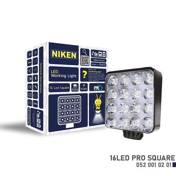 CALISMA LAMBASI 16 LEDLİ KARE