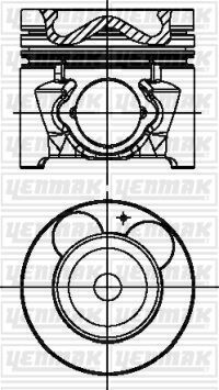 PISTON SEGMAN 050 I20 / IX20 1.4 CRDI 90HP D4FC 75.50 MM