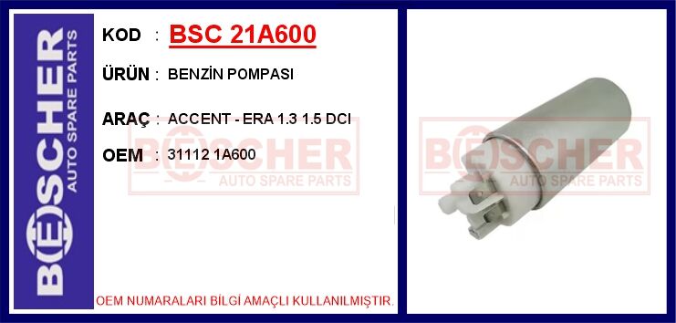 YAKIT POMPASI DEPO İÇİ HYUNDAI ACCENT ADMIRE ERA 1.5L D3EA D4FA CRDi 02-10 / GETZ 1.5L D3EA D4FA C RDi 03-10