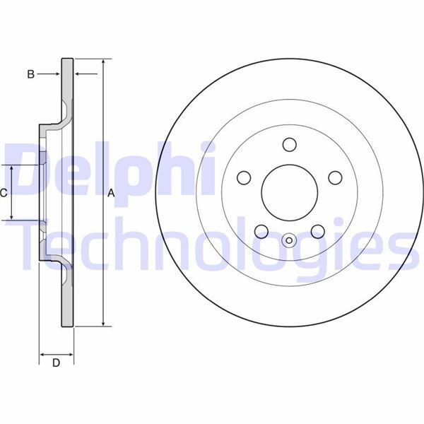 ARKA FREN DİSKİ VOLVO XC40 536 2017 >2021 > CAP 302X 5 BIJON 16 İNÇ