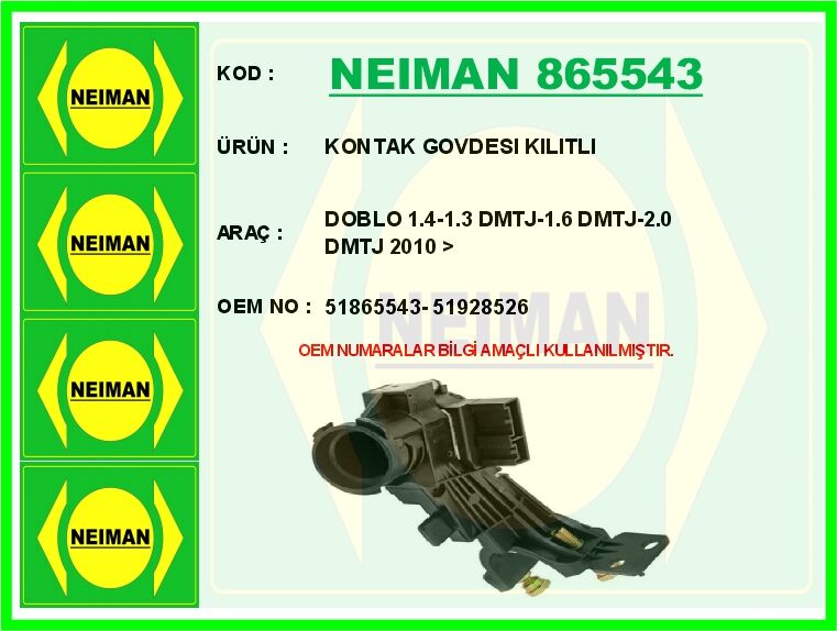 KONTAK GOVDESI KILITLI DOBLO 1.4-1.3 DMTJ-1.6 DMTJ-2.0 DMTJ 2010 >