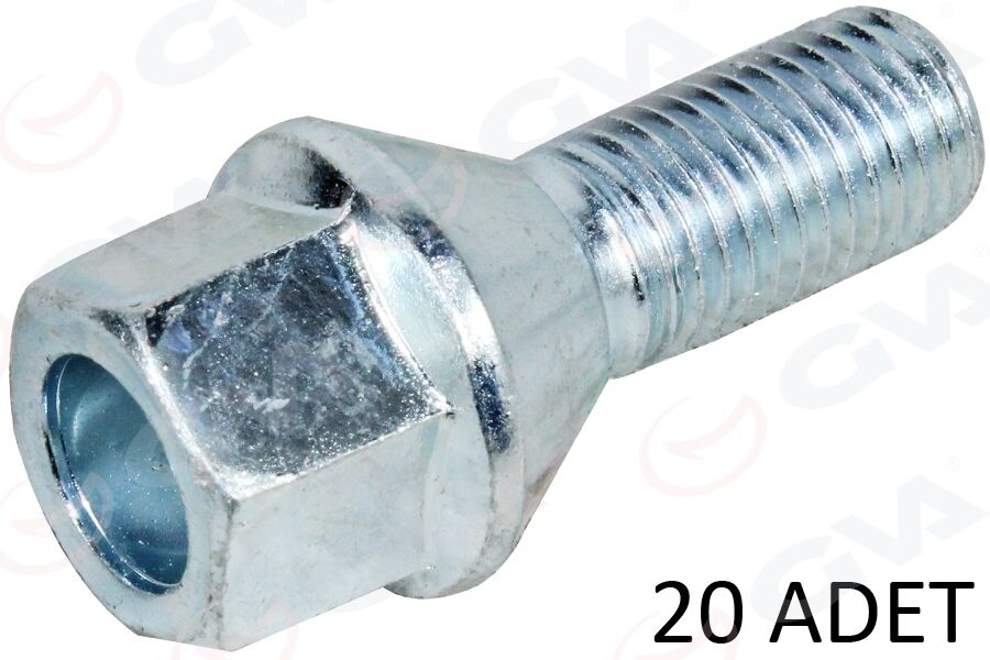 BİJON CİVATASI DELİKLİ-GALVANİZ DACIA-MERCEDES-RENAULT AA17-M12x1.50x22 PAKET ADET : 20